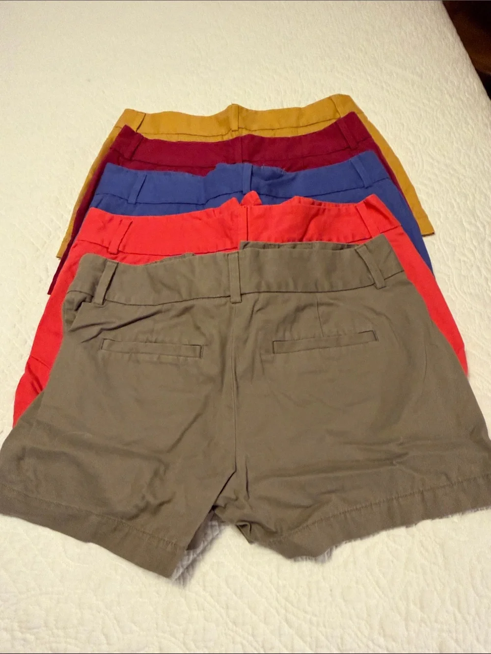 6: LOFT Women's Cotton Shorts - Mustard, Burgundy, Blue, Red, Olive, Khaki